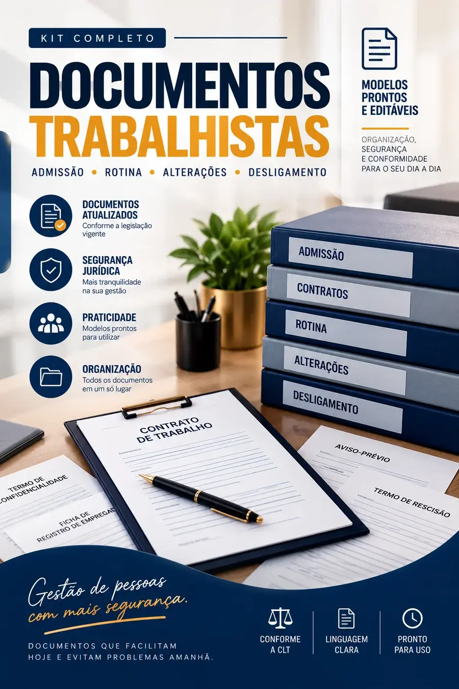 Mockup Plano Básico — Kit +35 Documentos Trabalhistas