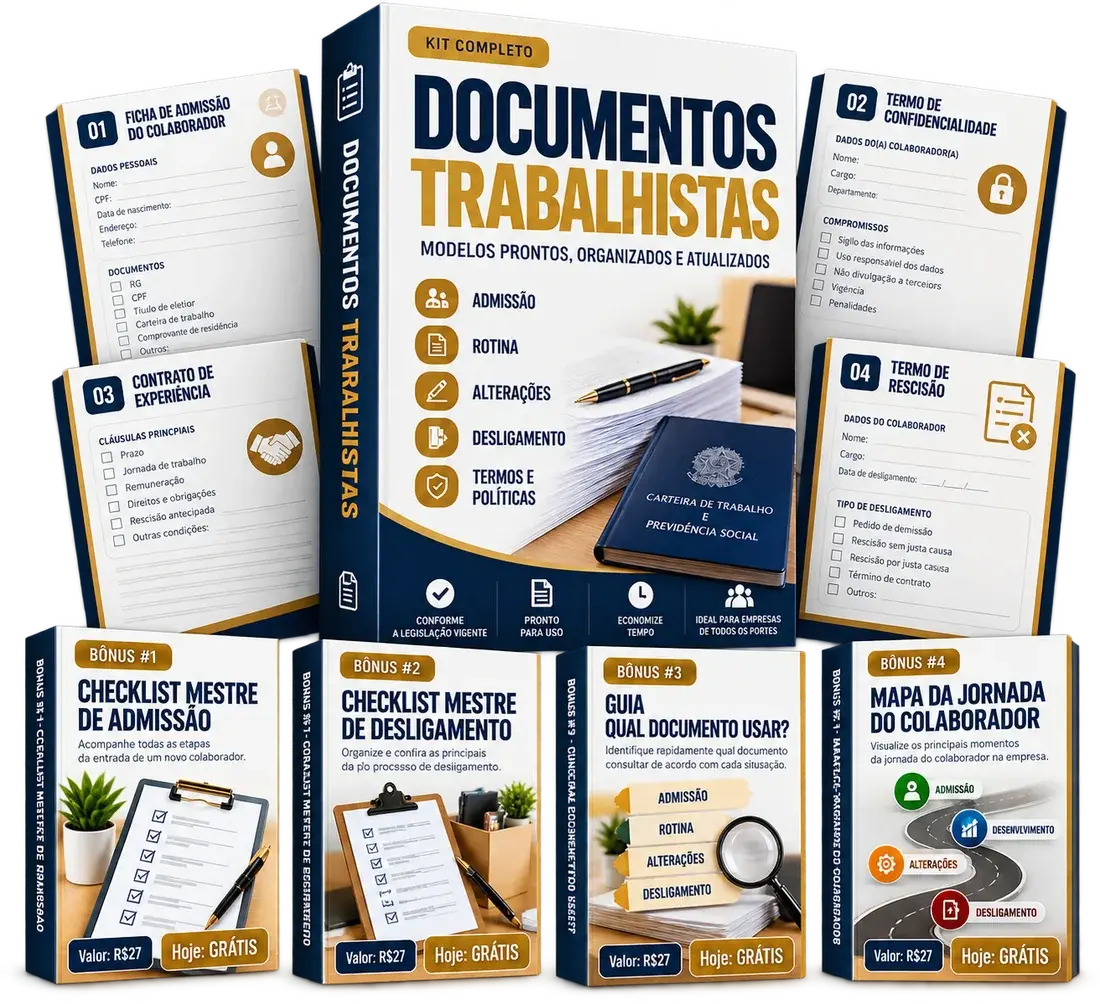 +35 Documentos Trabalhistas — mockup completo